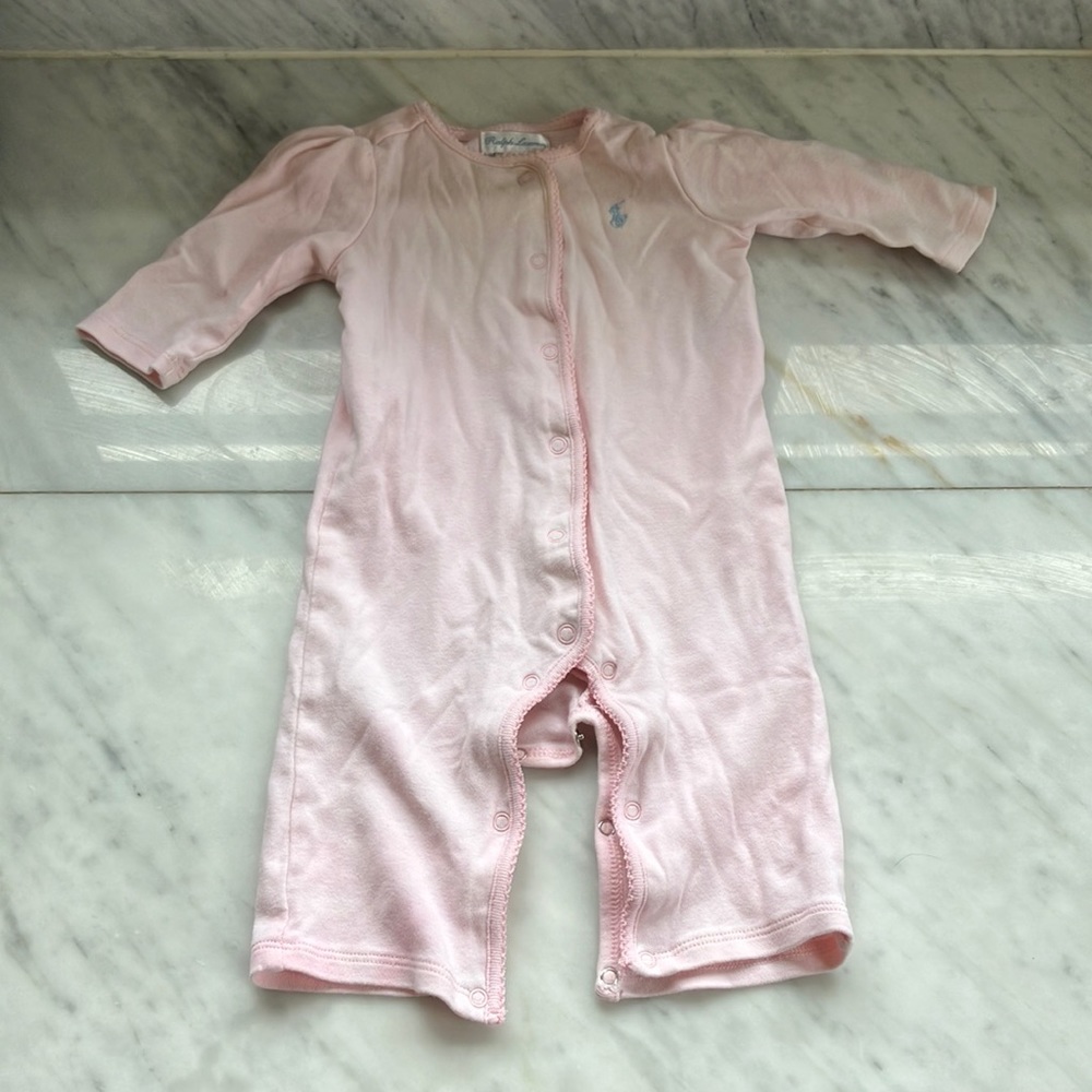 Light pink Ralph Lauren one piece romper